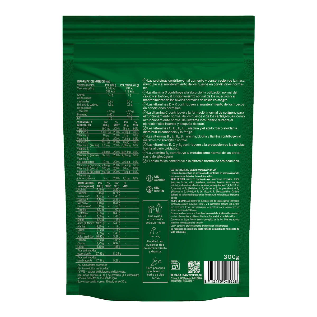 Protein-90 vainilla doypack Santiveri