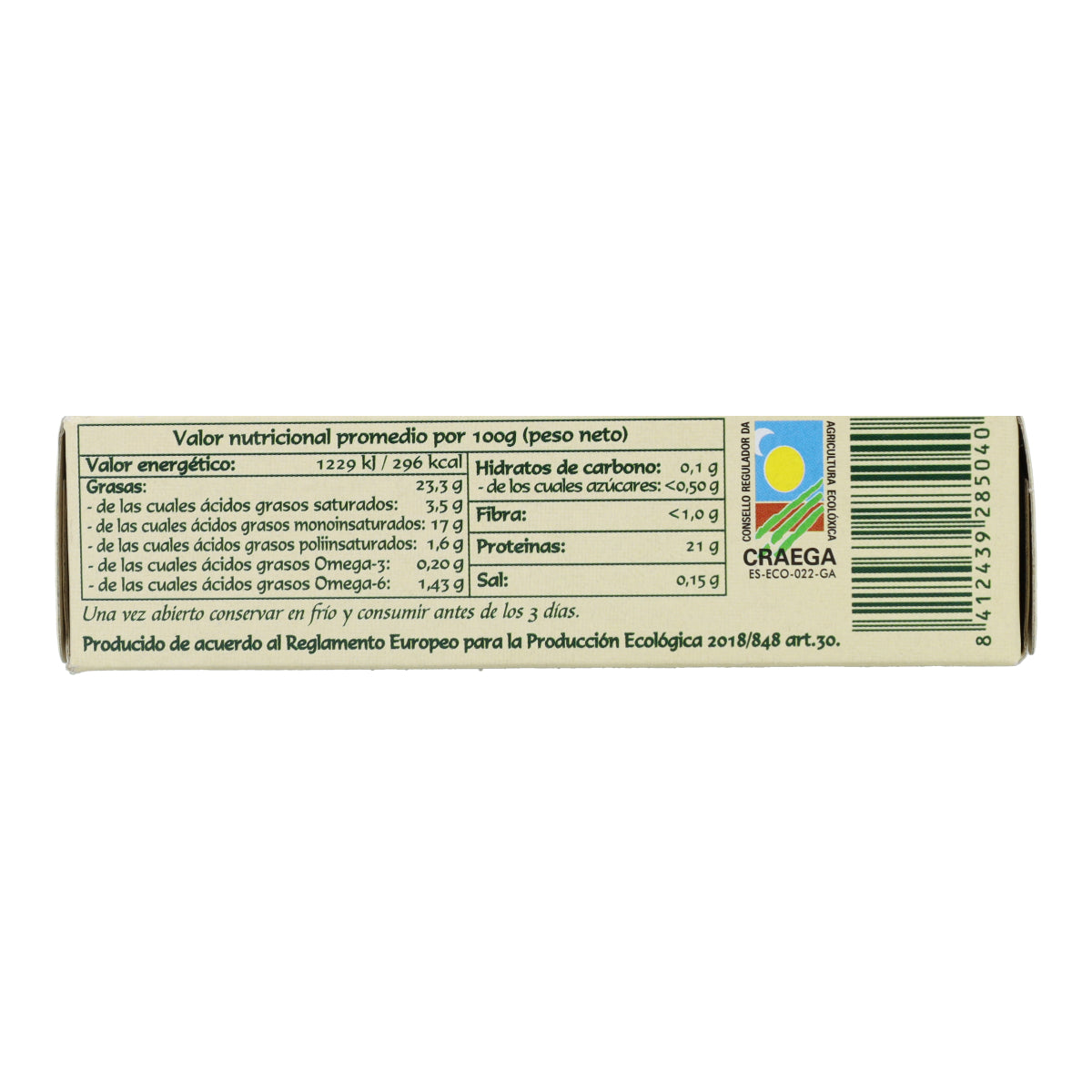 Atún claro en aceite de oliva ecológico en Lata Pan do Mar 120g