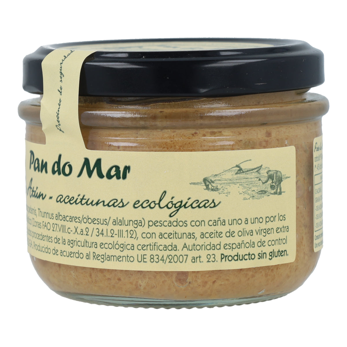Paté de atún con aceitunas ecológicas en Vidrio Pan do Mar 125g