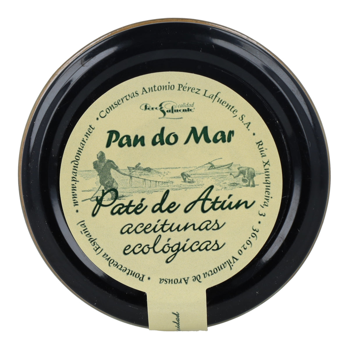 Paté de atún con aceitunas ecológicas en Vidrio Pan do Mar 125g