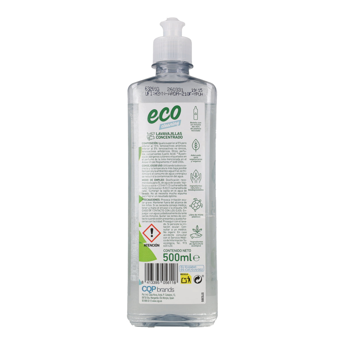 Kidel Lavavajillas Mano Eco Mimidu 500 ml