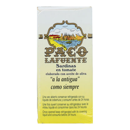 Sardinas en Tomate Paco Lafuente 115 g (3/5 pza)
