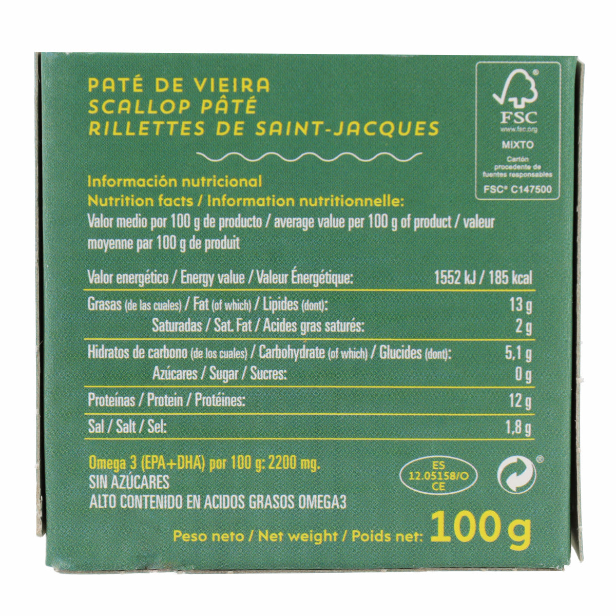 Paté de Vieira AGROMAR 100 g