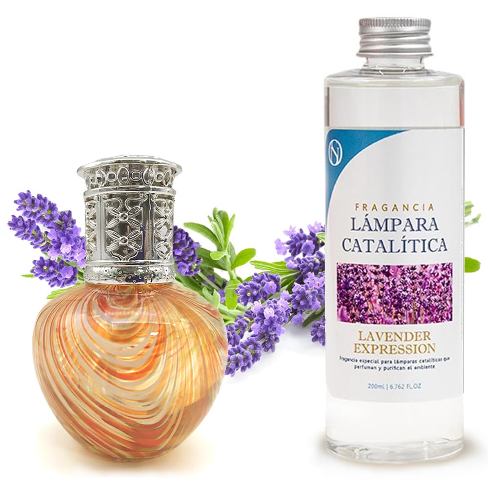 Lámpara Catalítica Orange Waves + Fragancia Lavender Expression 200 Ml - Elimina Malos Olores, Impurezas Y Perfuma_0