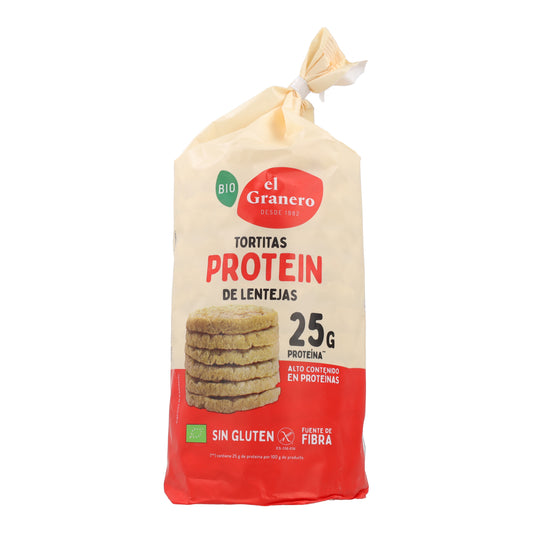 Tortitas de proteinas lentejas BIO El Granero 125 g