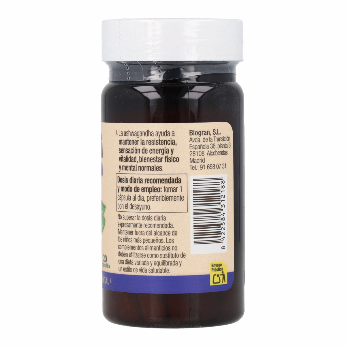 Ashwagandha Naturcesta 20 Cápsulas