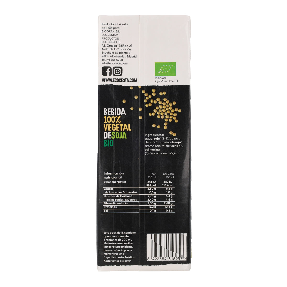 Bebida vegetal proteina Plus Bio Ecocesta 1L
