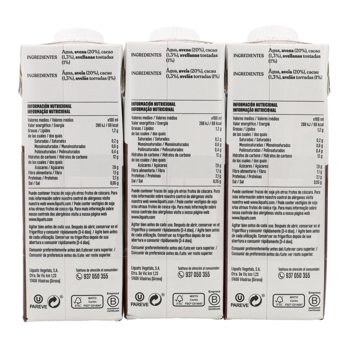 Pack 3 uds Bebida de Choco Avena YOSOY 200ml