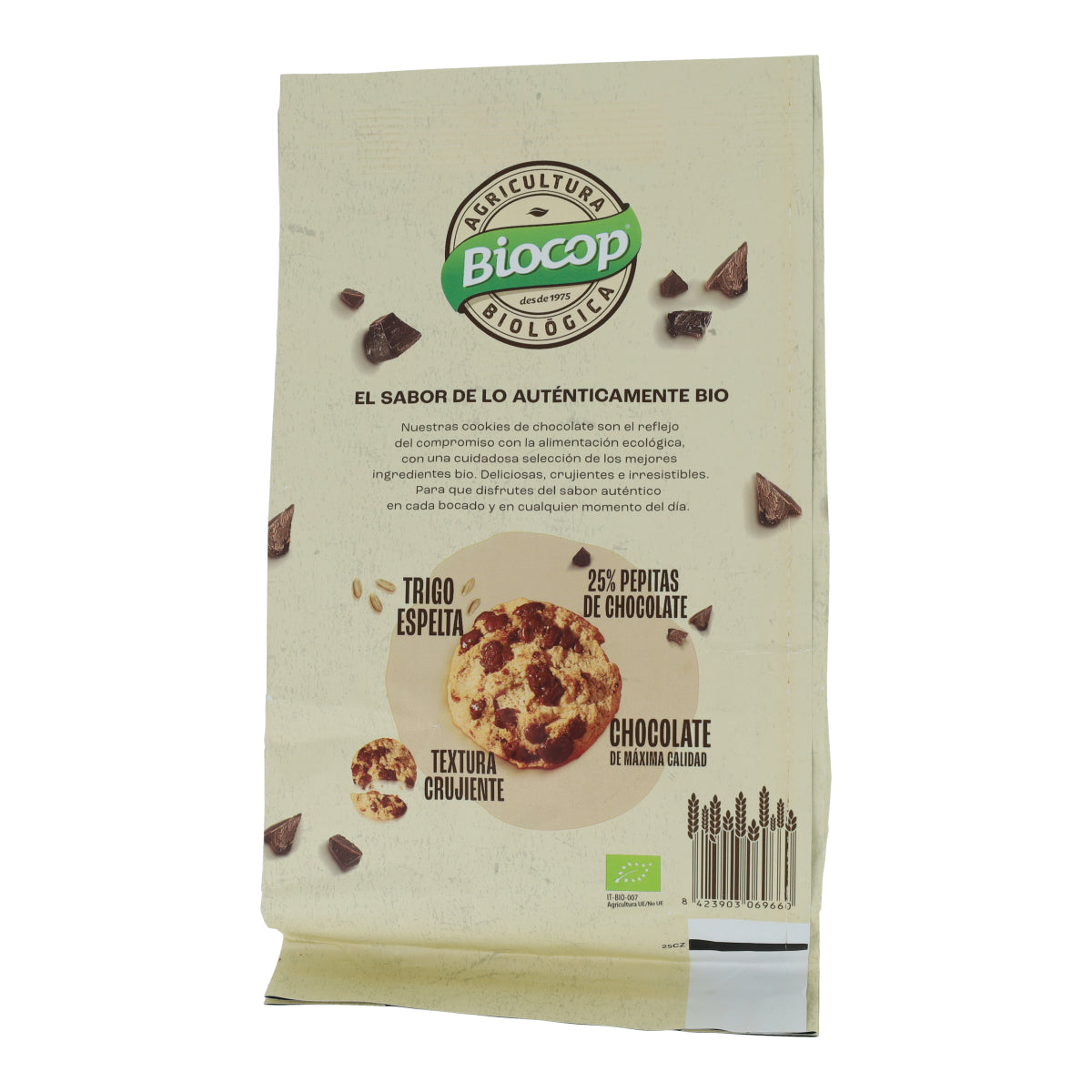 Galleta cookies trigo espelta chips chocolate Biocop 200g