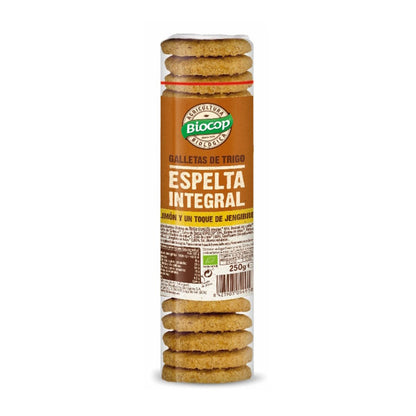 Galleta de Espelta Integral, Jengibre y Limón Biocop 250g