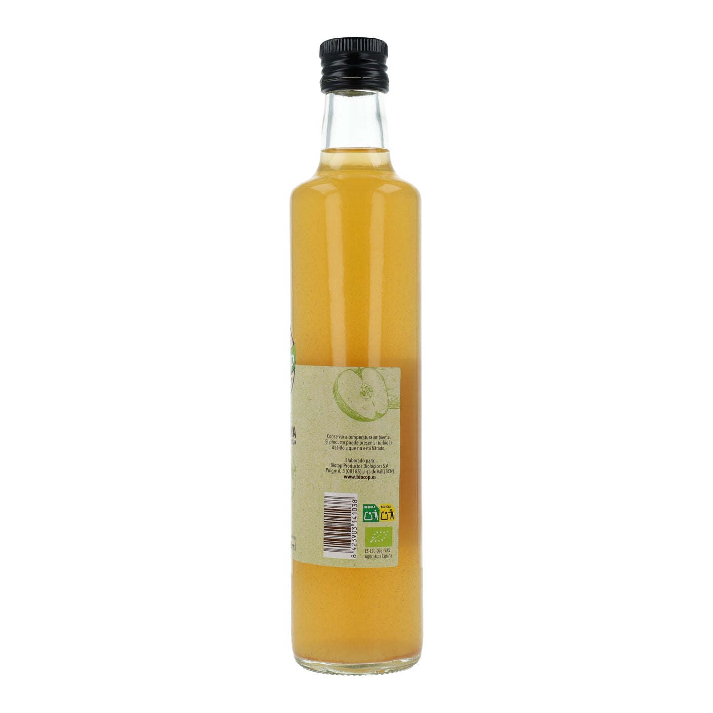 Vinagre de Manzana Sin Filtrar Biocop 500 ml