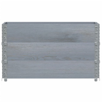 Jardinera De Madera Maciza De Pino Gris 100x50 Cm_2