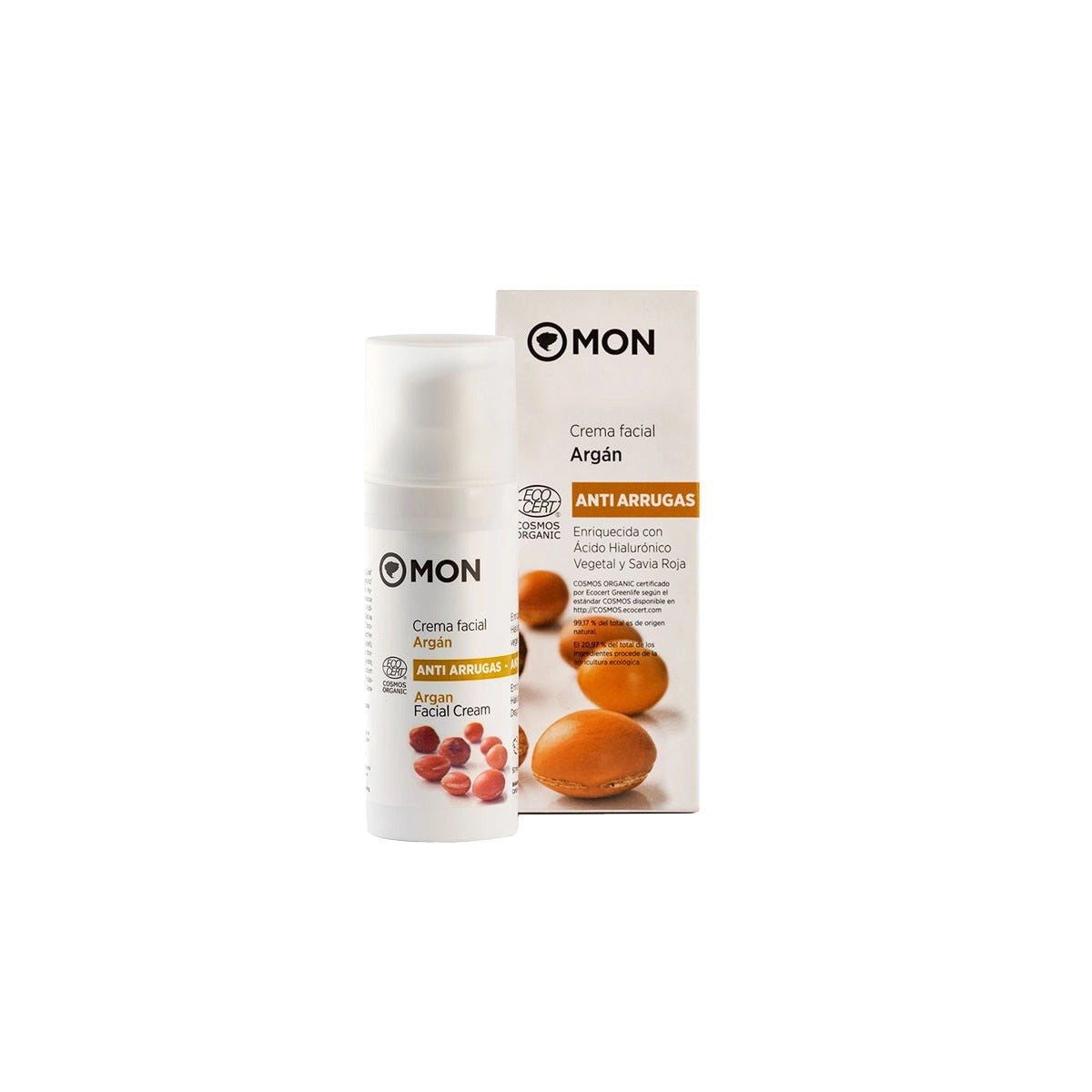 Crema facial Argán Antiarrugas Bio MON 50 ml