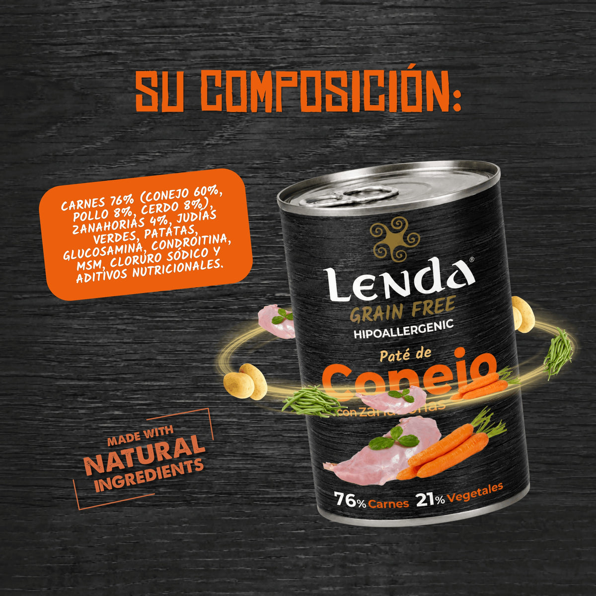 Paté para Perros de Conejo Grain Free Lenda 400 g