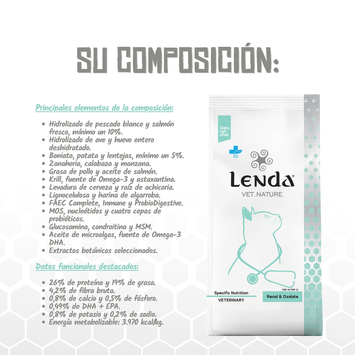 Pienso Veterinario Renal para Gatos Lenda 2 kg