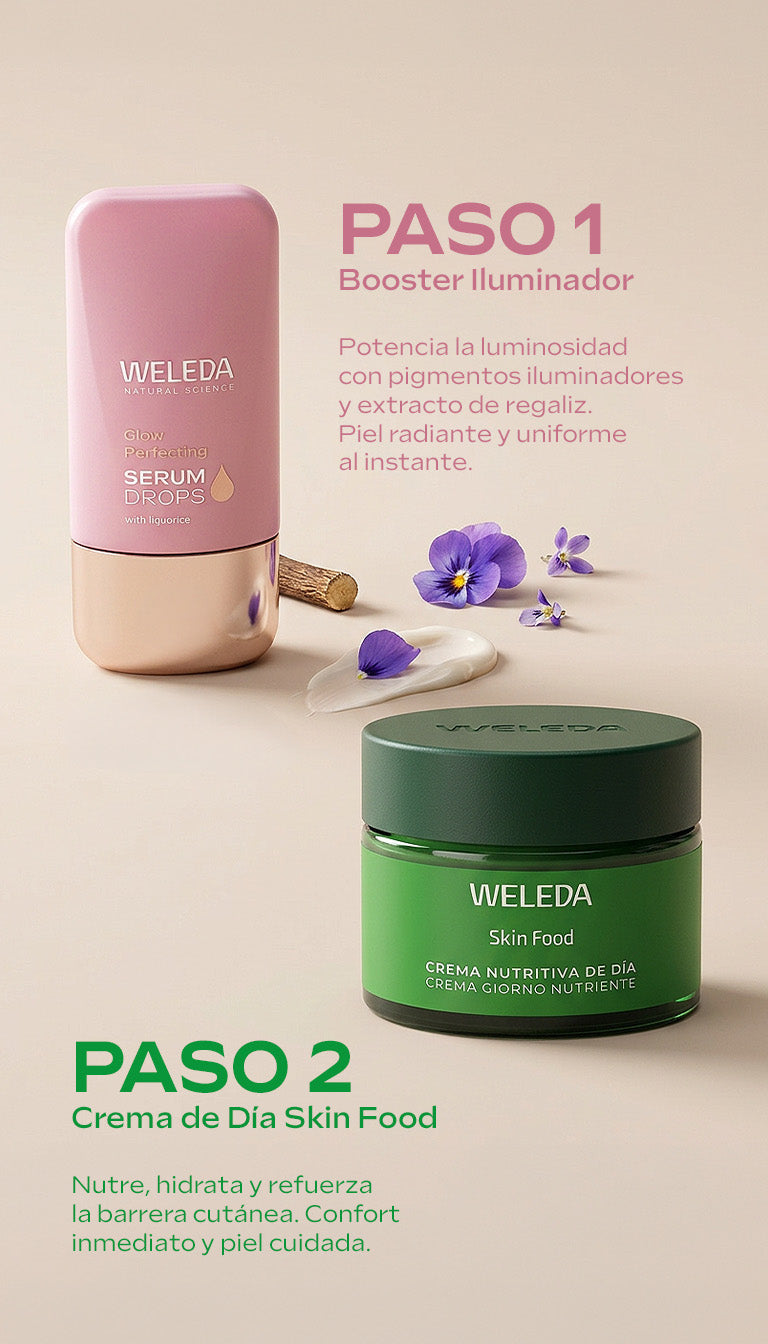 Glass Skin Ritual (Crema de Día SF + Booster Iluminador) Weleda