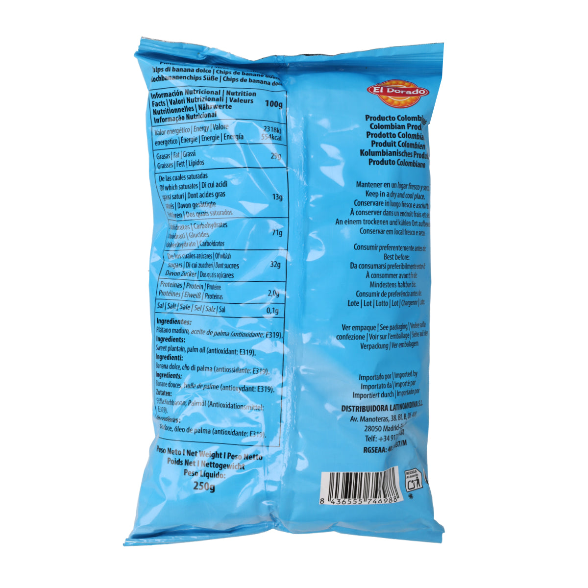 Chips Platanitos Dulce El Dorado 250g