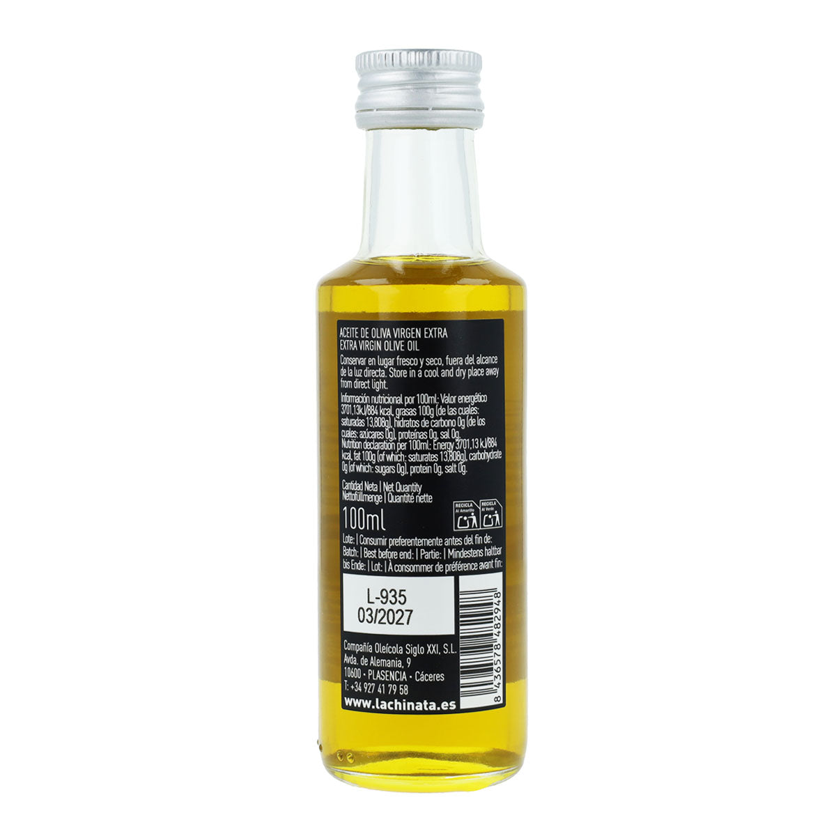 Aceite de Oliva Virgen Extra Vidrio La Chinata 100 ml