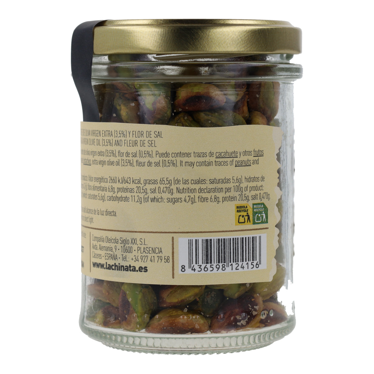 Pistachos Tostados Con Aove y Flor de Sal La Chinata 90 g