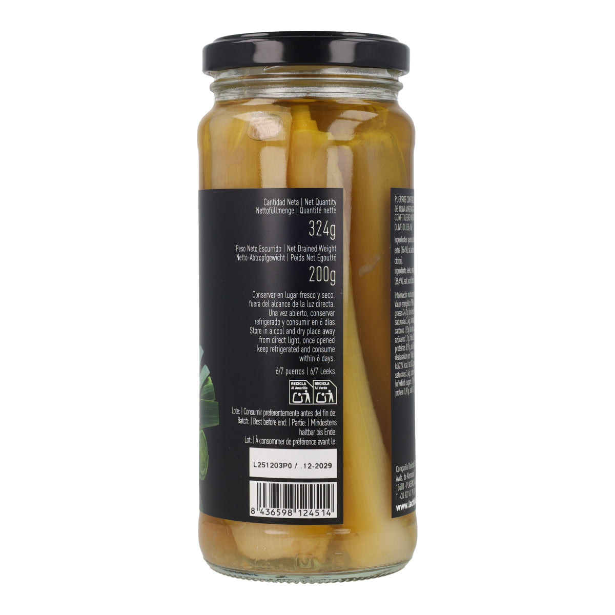 Puerros con Aceite de Oliva Virgen Extra La Chinata 324 g