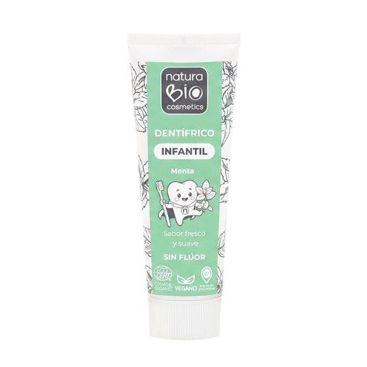 Dentífrico infantil con fluor menta Naturabio 75 ml