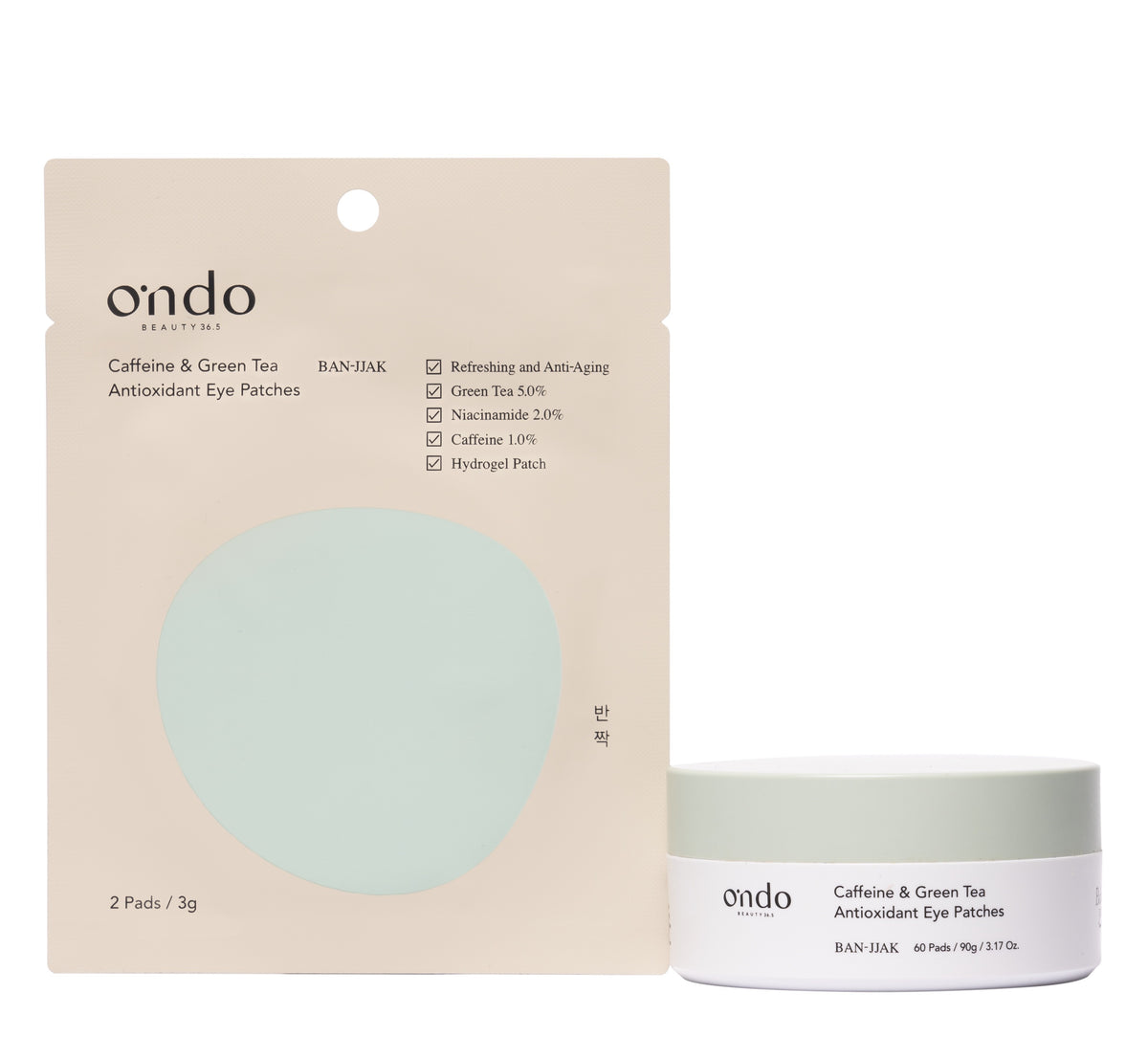 Caffeine & Green Tea Antioxidant Eye Patches Ondo Beauty 36.5