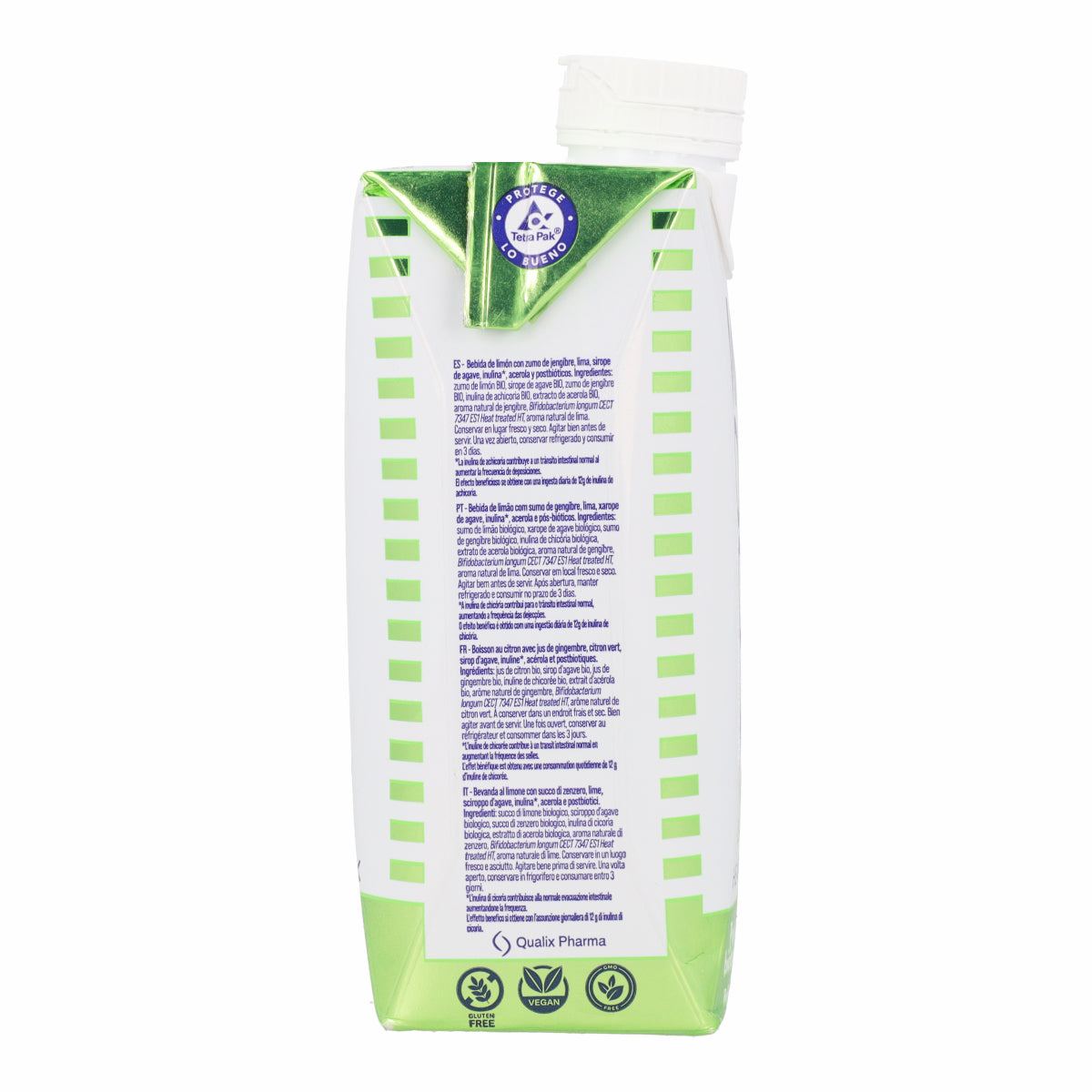 Healthy Drink Lima y Jengibre Bio con Post-bióticos y Vitamina C MOONDRIKS 330 ml
