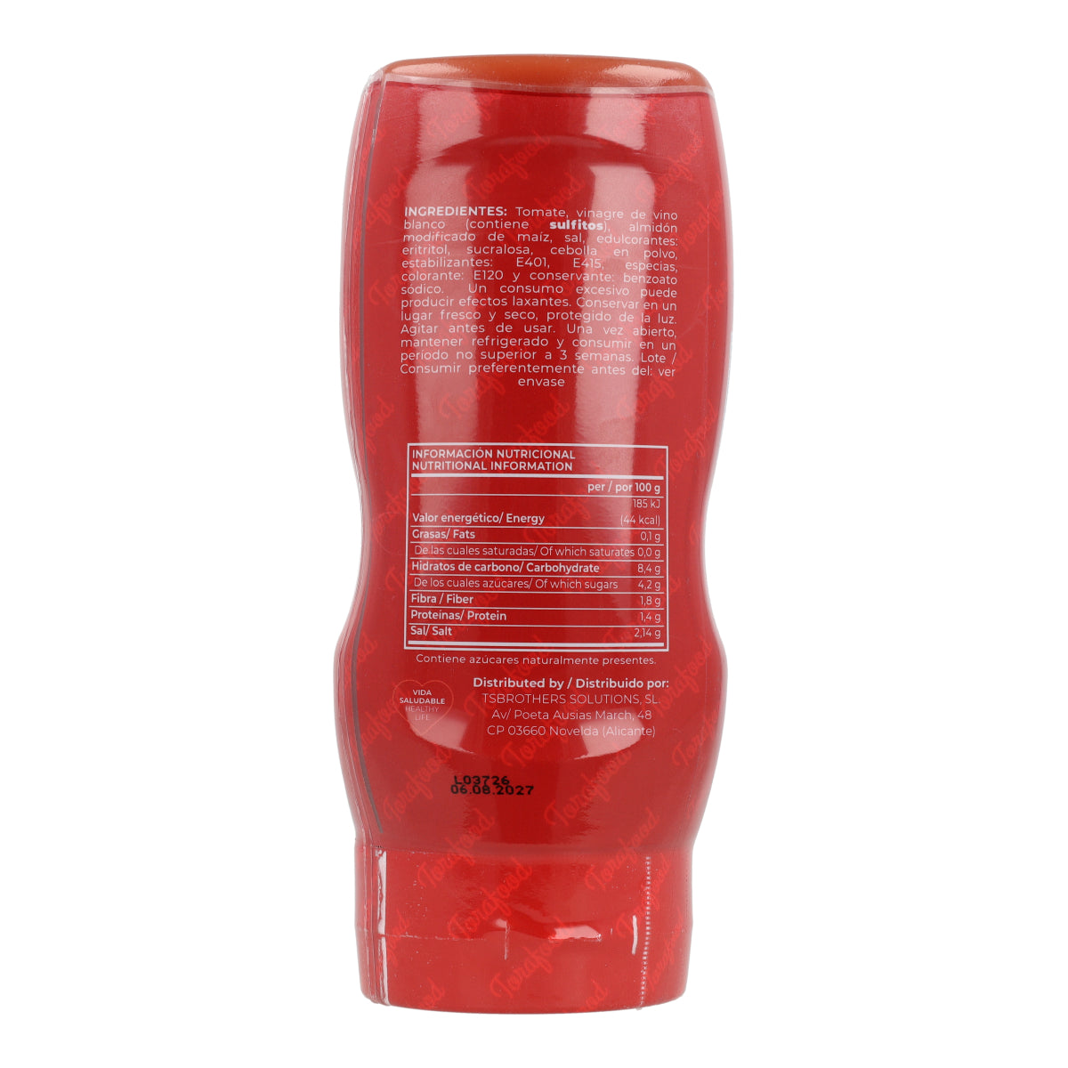 Salsa Zero Ketchup Torafood 330ml