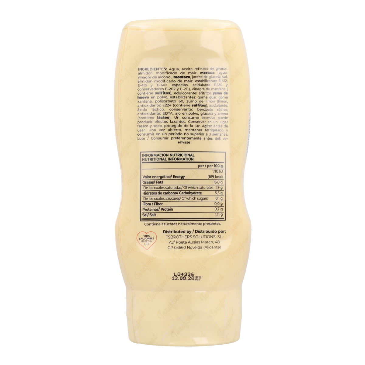 Salsa Zero Mayonesa Torafood 330ml