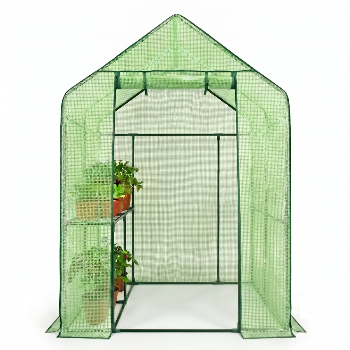 Invernadero De Jardín 190x193x120cm Nyana Garden 2 Estantes Puerta Enrollable_0