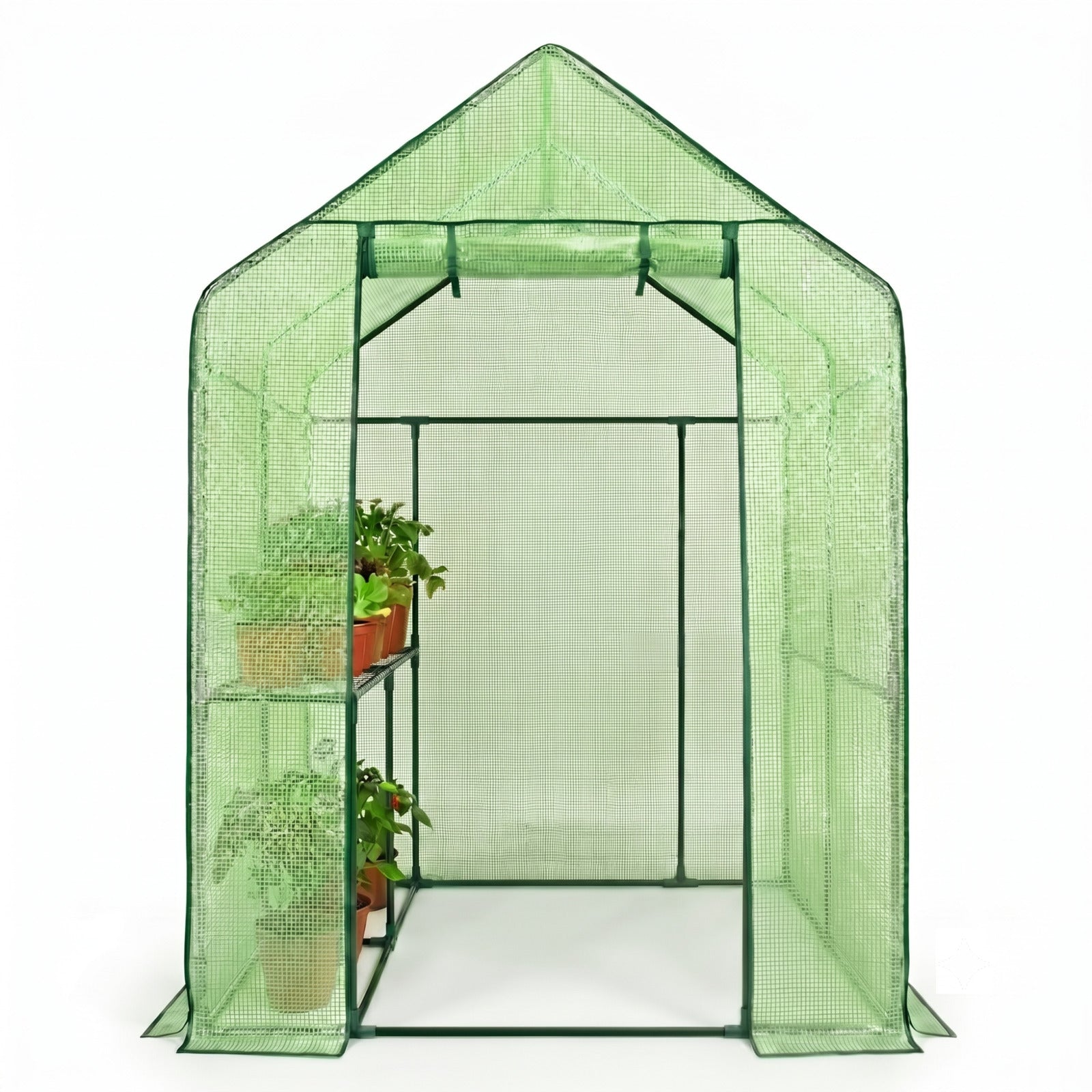 Invernadero De Jardín 190x193x120cm Nyana Garden 2 Estantes Puerta Enrollable_0