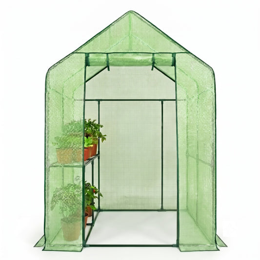 Invernadero De Jardín 190x193x120cm Nyana Garden 2 Estantes Puerta Enrollable_0