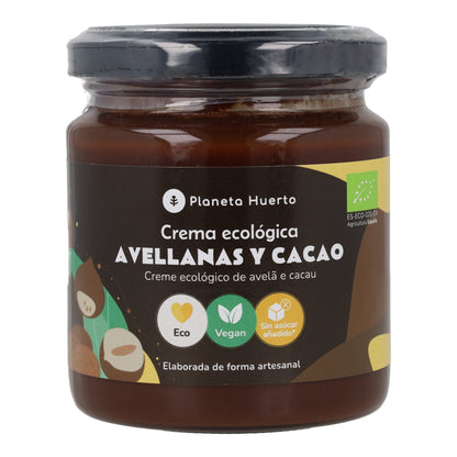 Crema de avellanas y cacao sin azúcares añadidos ECO Planeta Huerto 230 g