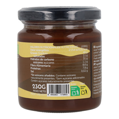 Crema de avellanas y cacao sin azúcares añadidos ECO Planeta Huerto 230 g