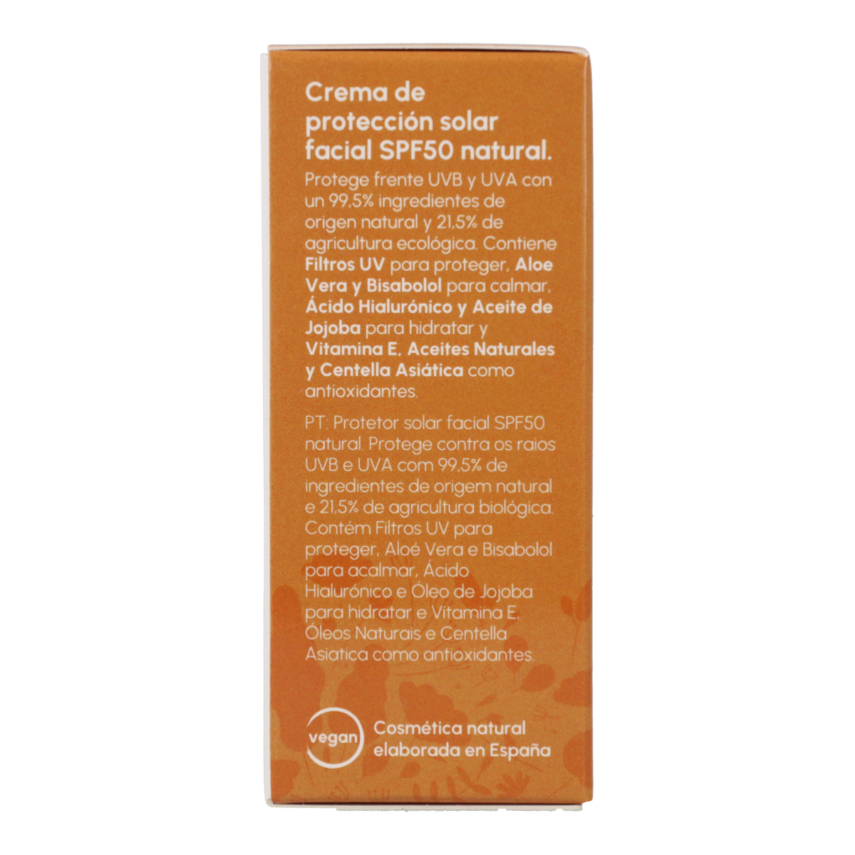 Crema de protección solar facial 100% mineral SPF50 Planeta Huerto 50 ml