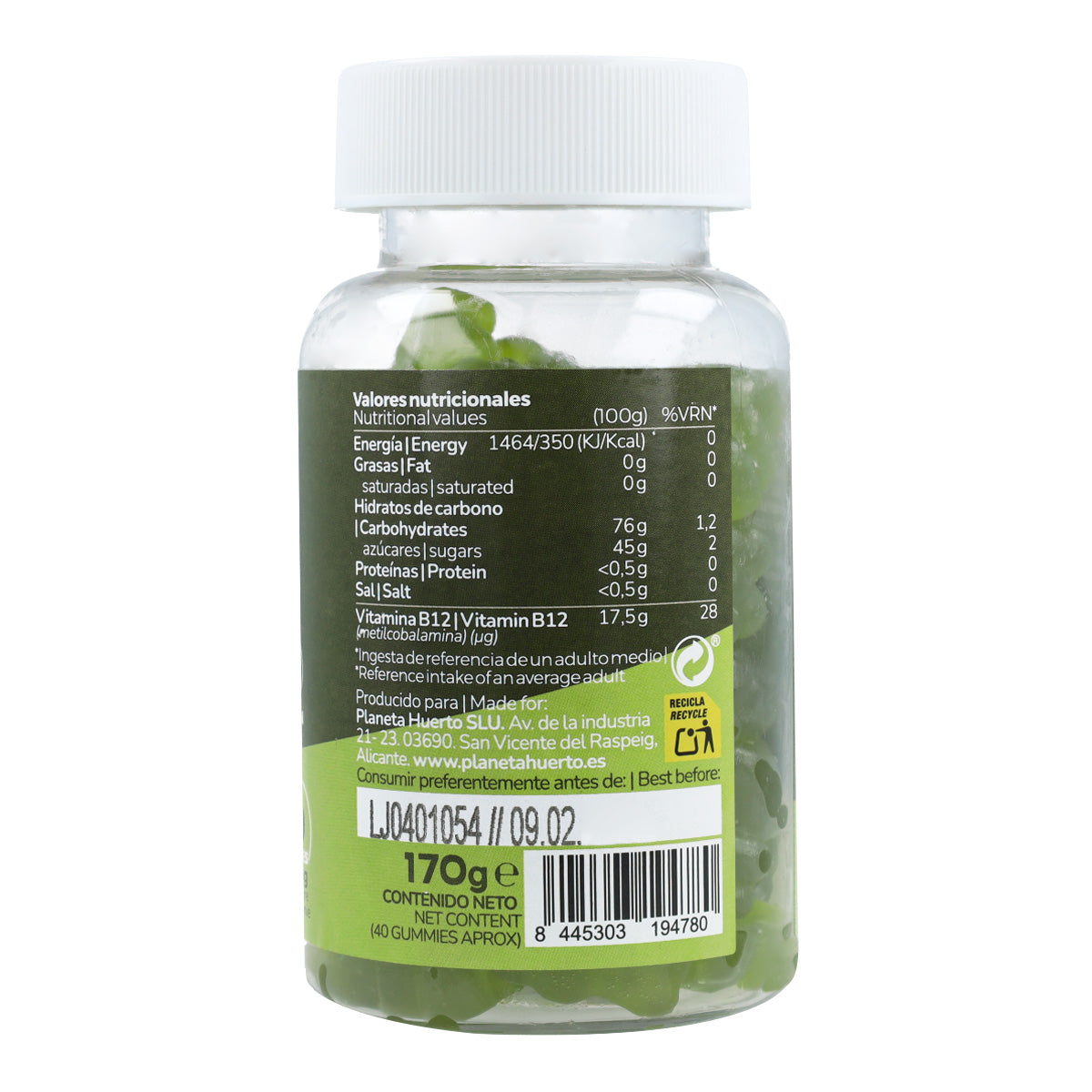 Gummies de Vinagre de Manzana sin filtrar Planeta Huerto 40 gominolas