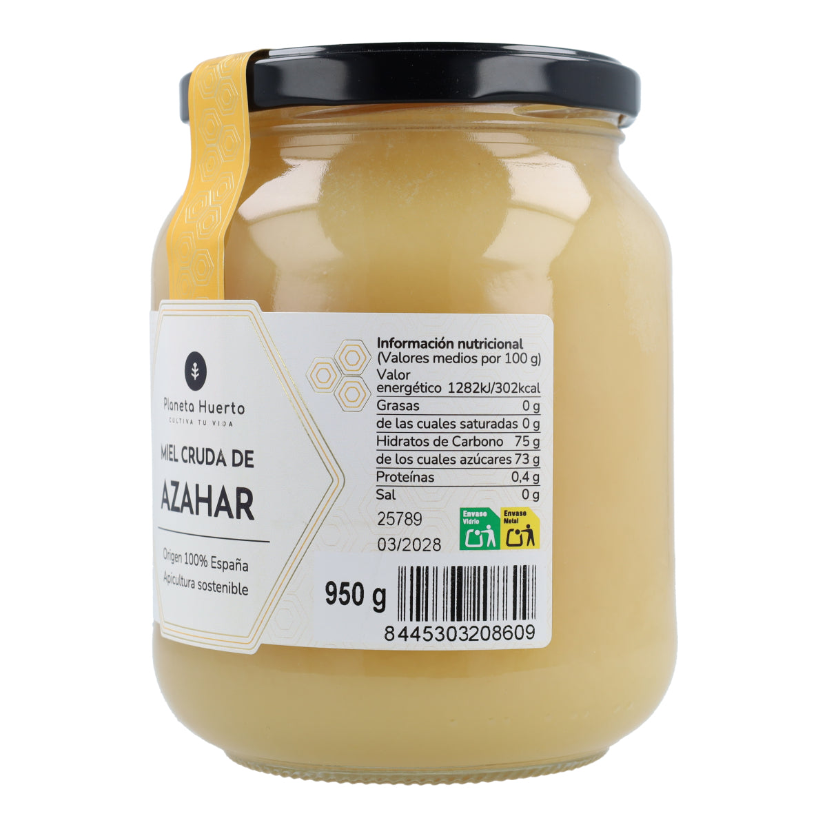 Miel Cruda de Azahar Planeta Huerto 950 g