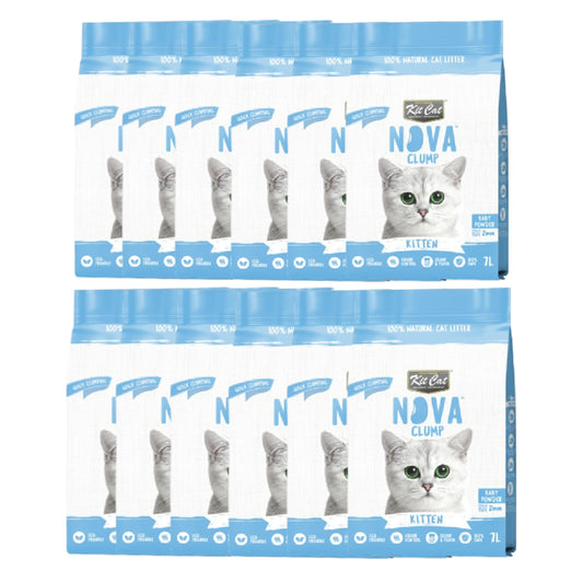 Kit Cat Nova Pack Ahorro 12 - Kitten 7 L Arena Vegetal para gatos