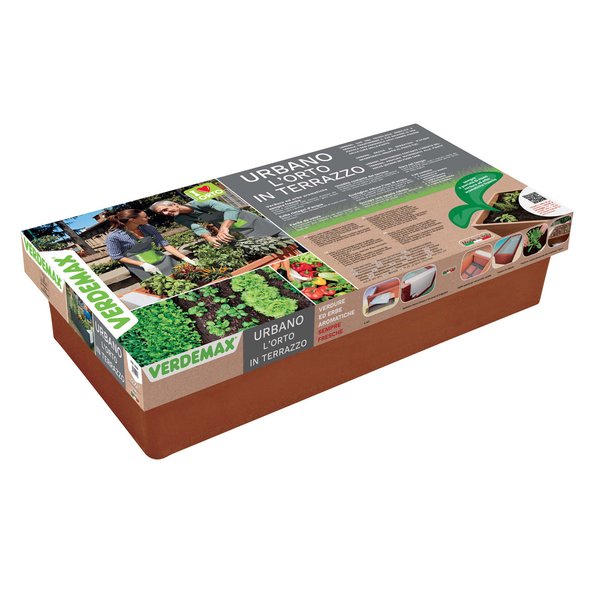 Huerto urbano con autoriego terracota 100 L Verdemax