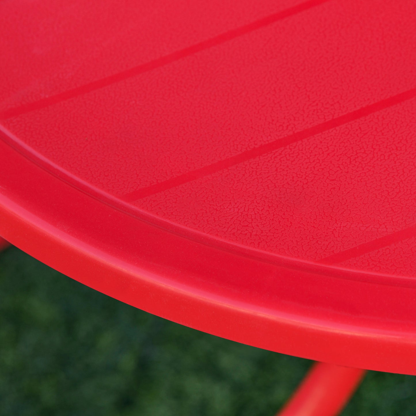 Outsunny Mesa Y Sillas Infantil De Jardín Plegable Con Sombrilla Ajustable Rojo_3
