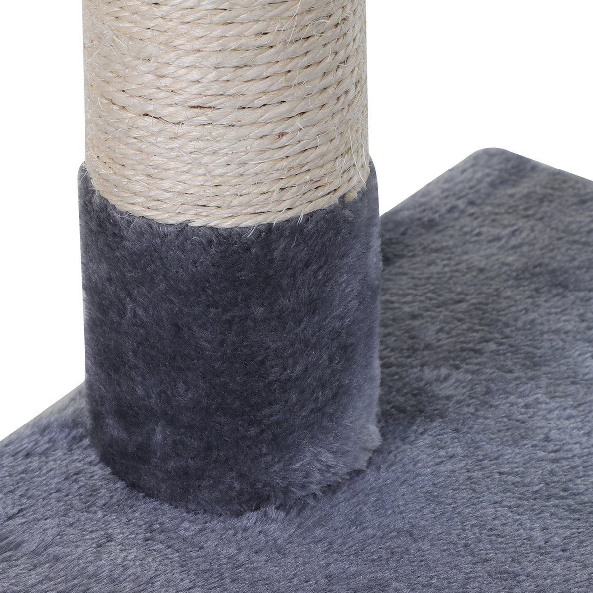 Pawhut Árbol Rascador Para Gatos 50x36x70 Cm Con Hamaca Plataforma Bola Gris_3