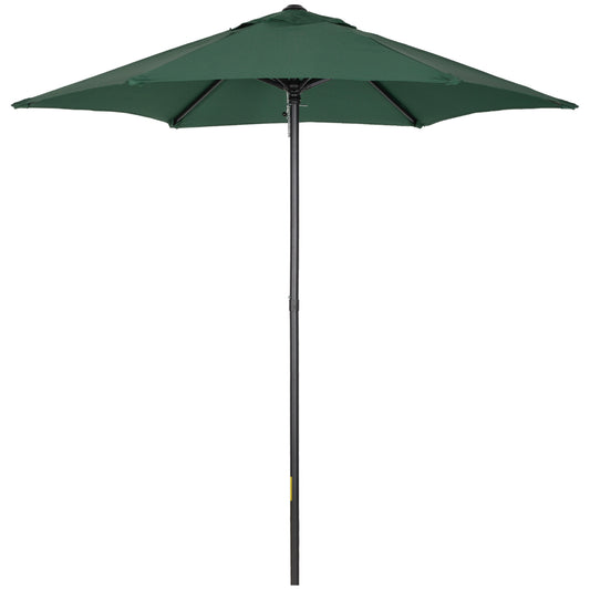 Sombrilla De Jardín Outsunny Aluminio, Poliéster Verde 196x196x204 Cm_0