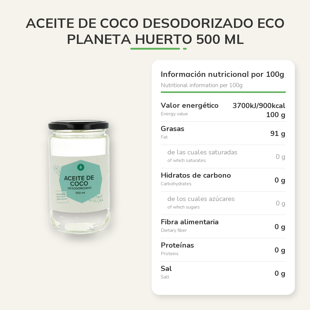 Información nutricional