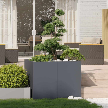 Jardinera Acero Gris Antracita 100x100x80 Cm_2