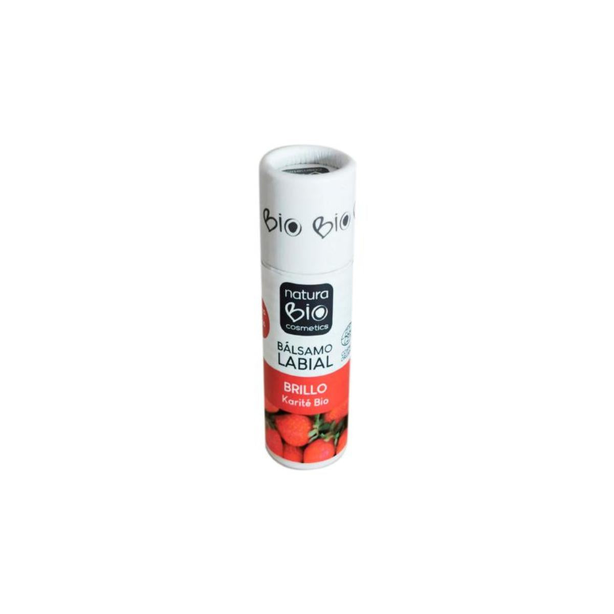 Bálsamo labial brillo karité fresa 9,5 g NaturaBIO