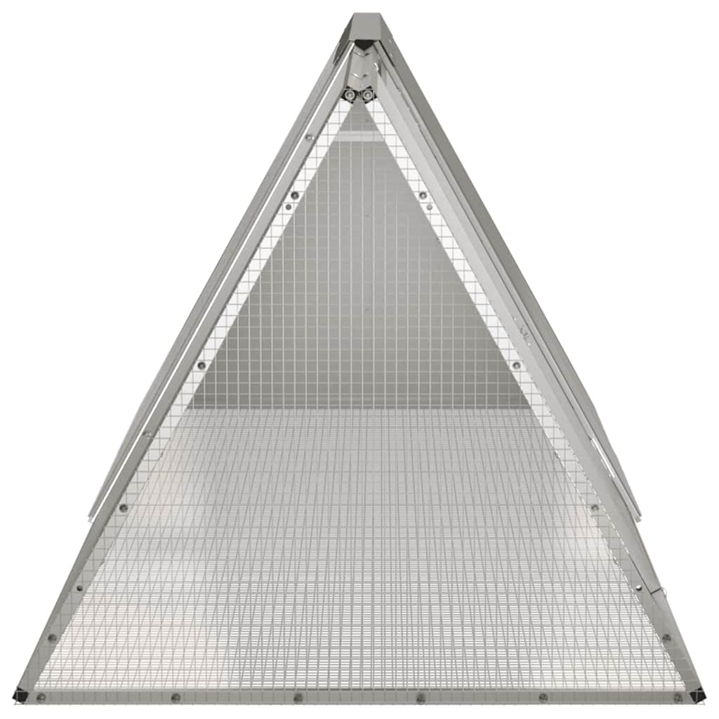 Jaula Para Conejos Acero Galvanizado Gris 201,5x80,5x71 Cm_3