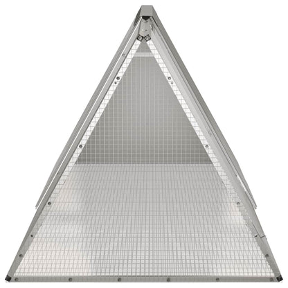 Jaula Para Conejos Acero Galvanizado Gris 201,5x80,5x71 Cm_3
