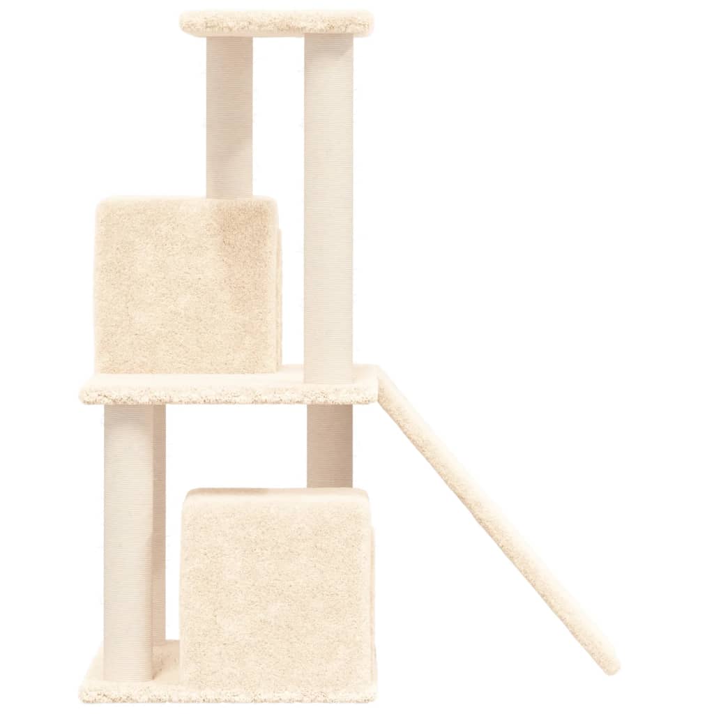 Rascador Para Gatos Con Postes De Sisal Color Crema 82 Cm_3