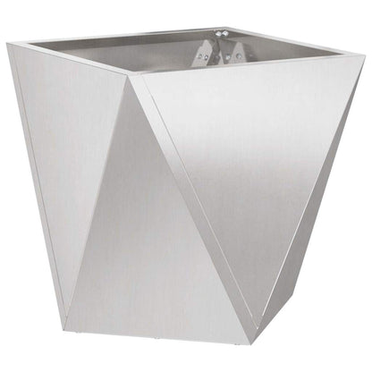 Jardinera 2 Pcs Plateado 40 X 40 X 40 Cm Acero Inoxidable_4