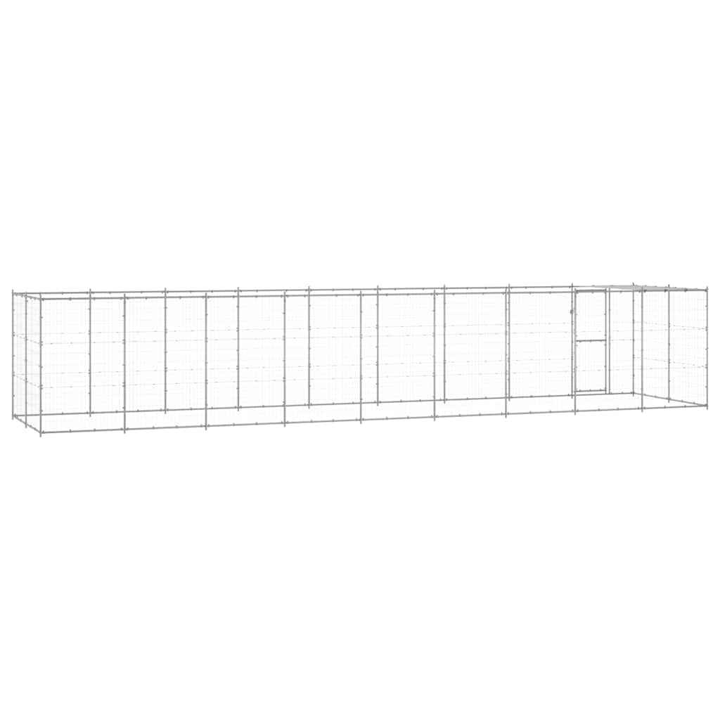 Perrera De Exterior De Acero Galvanizado Con Techo 21,78 M²_5